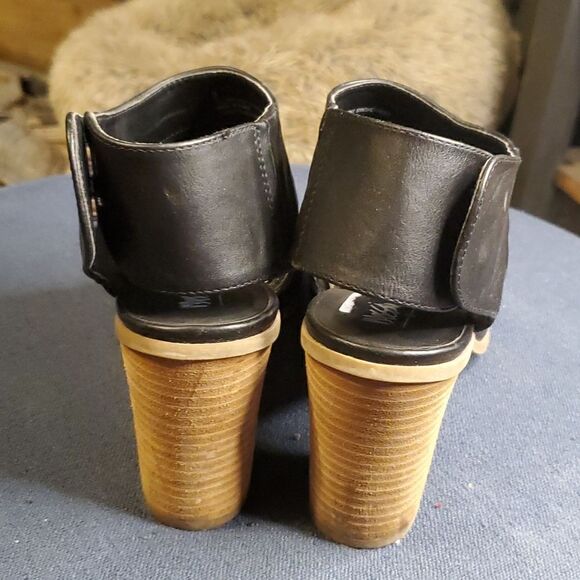 Womens Black MOSSIMO High Heel Open Toe Bootie mules - Picture 4 of 8